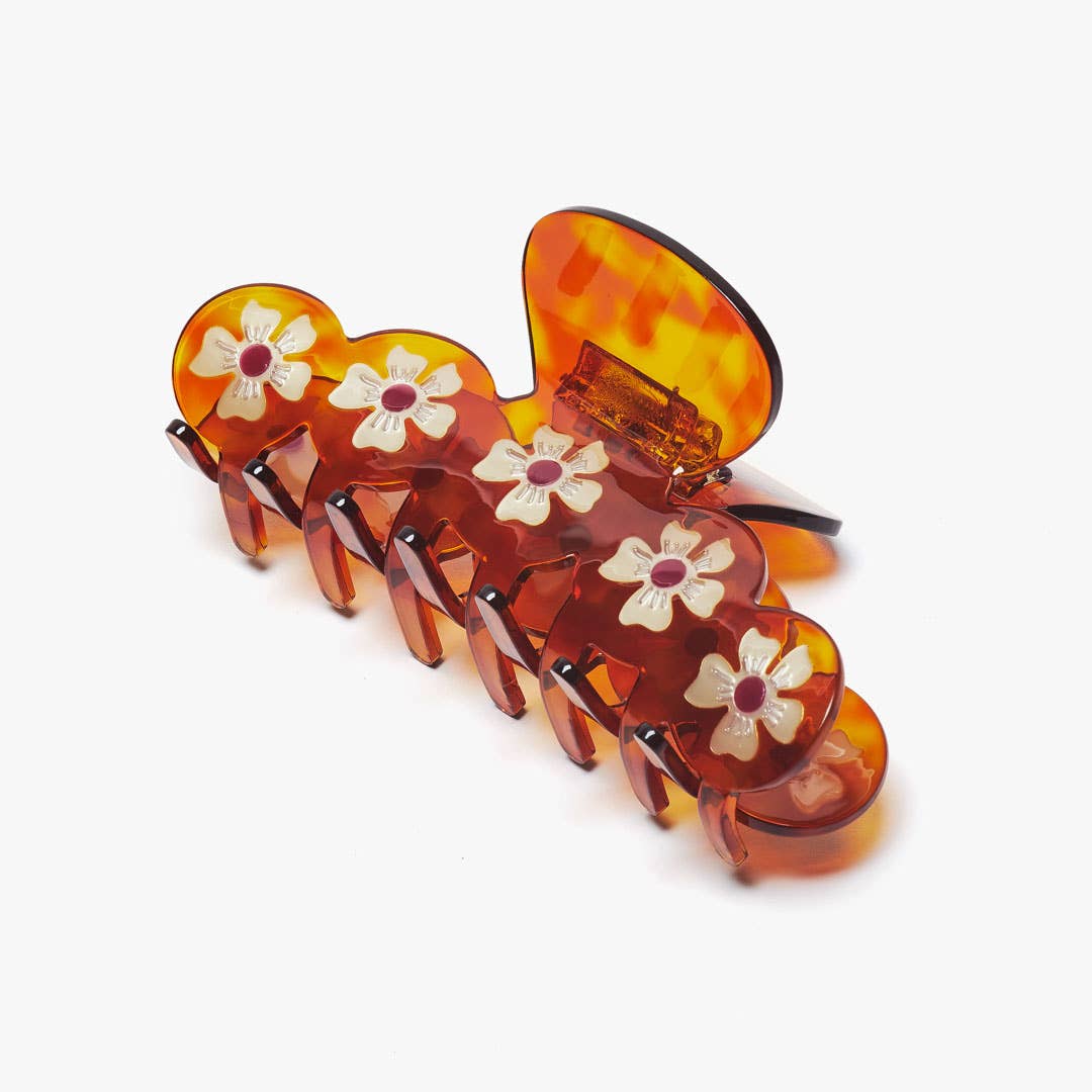Flower Crown Tortoise Hair Claw