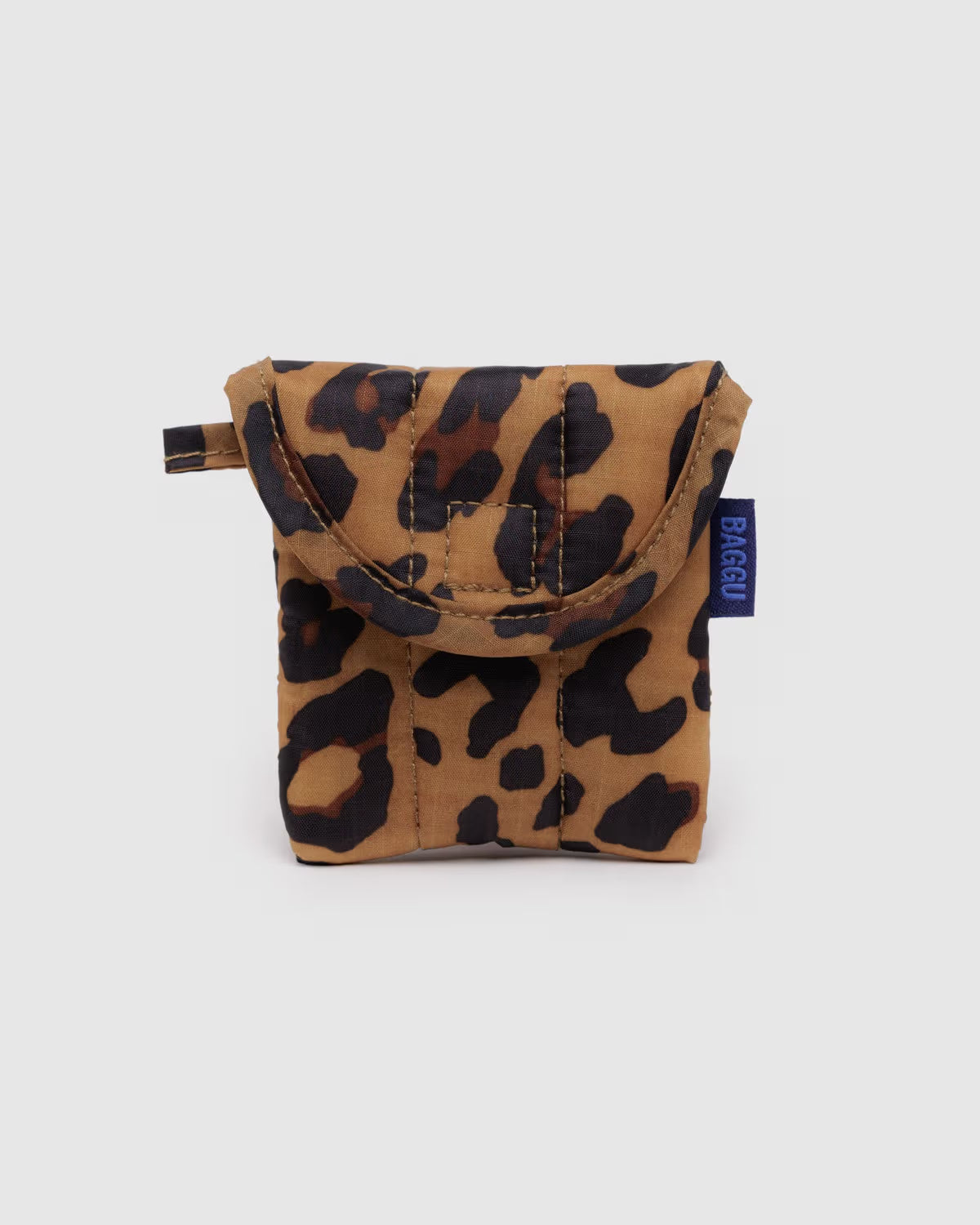 Puffy Earbuds Case, Leopard