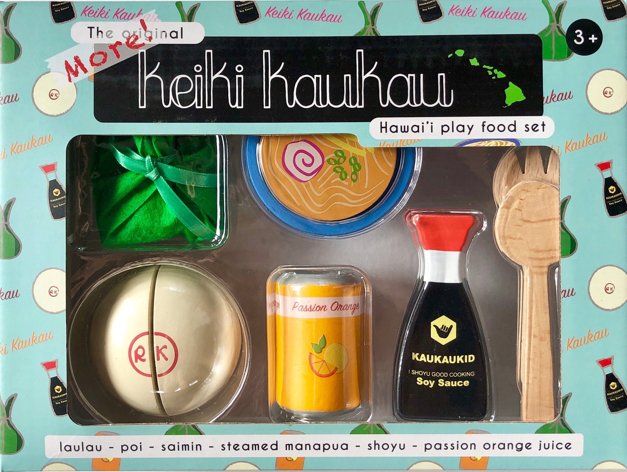 Keiki Kaukau Wooden Food Set