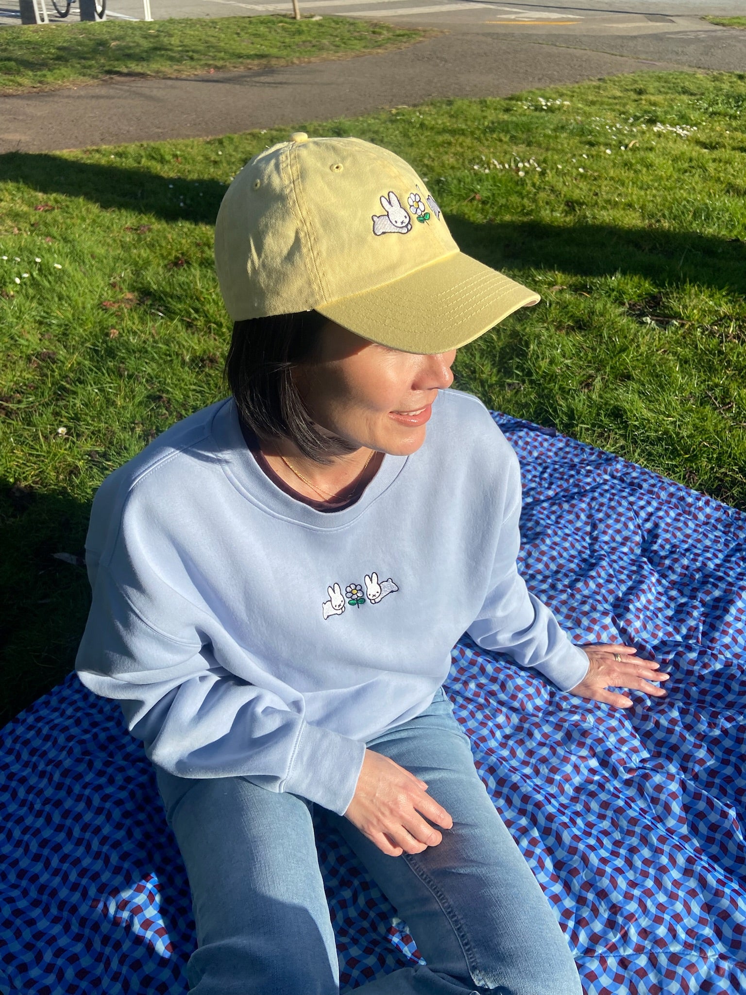 Dick Bruna Rabbit Daisies Baseball Cap