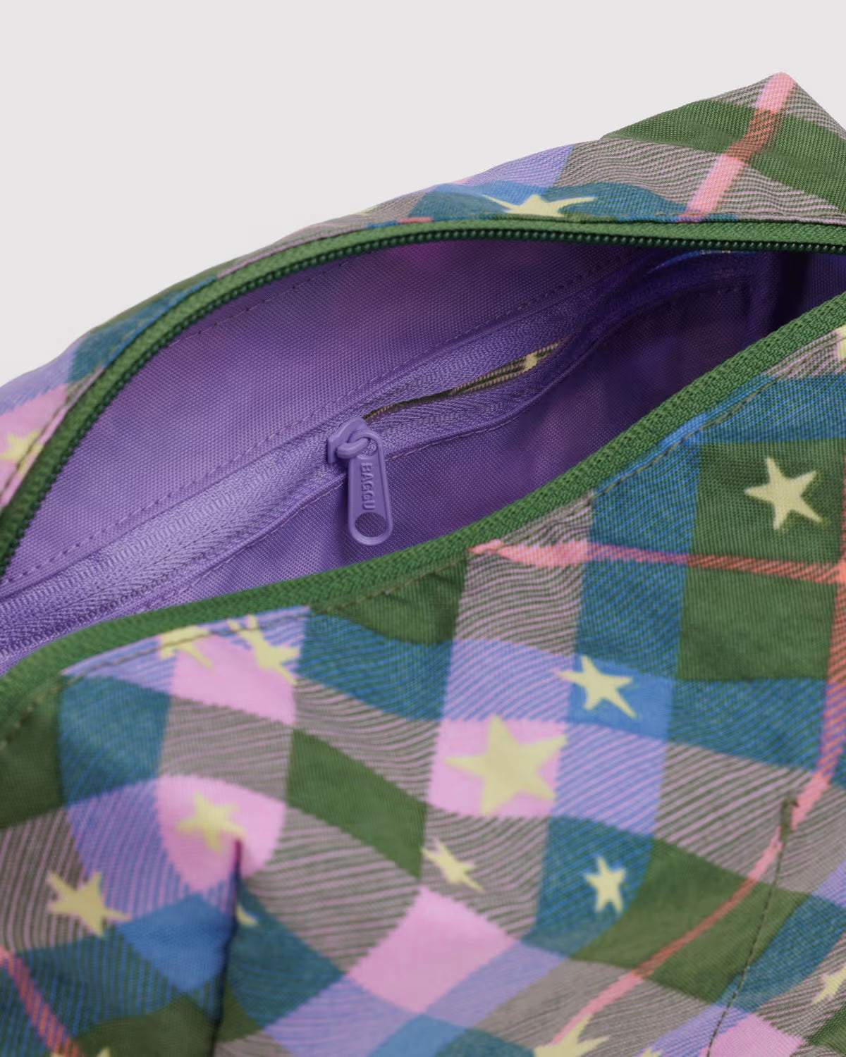 Dopp Kit, Green Star Plaid