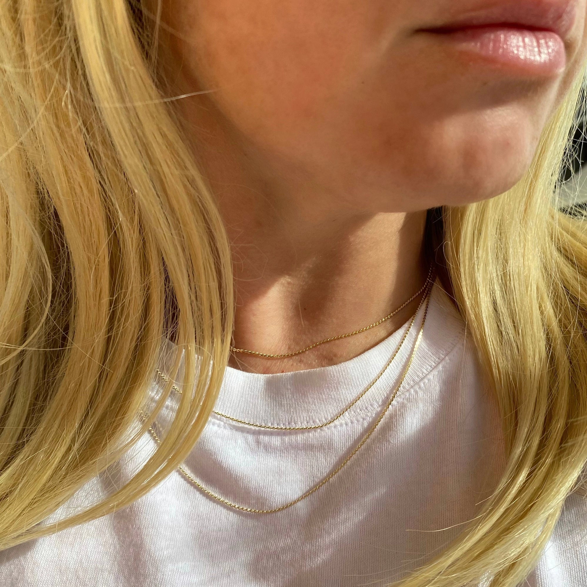 Dainty Chain Necklace, 18k Gold Filled