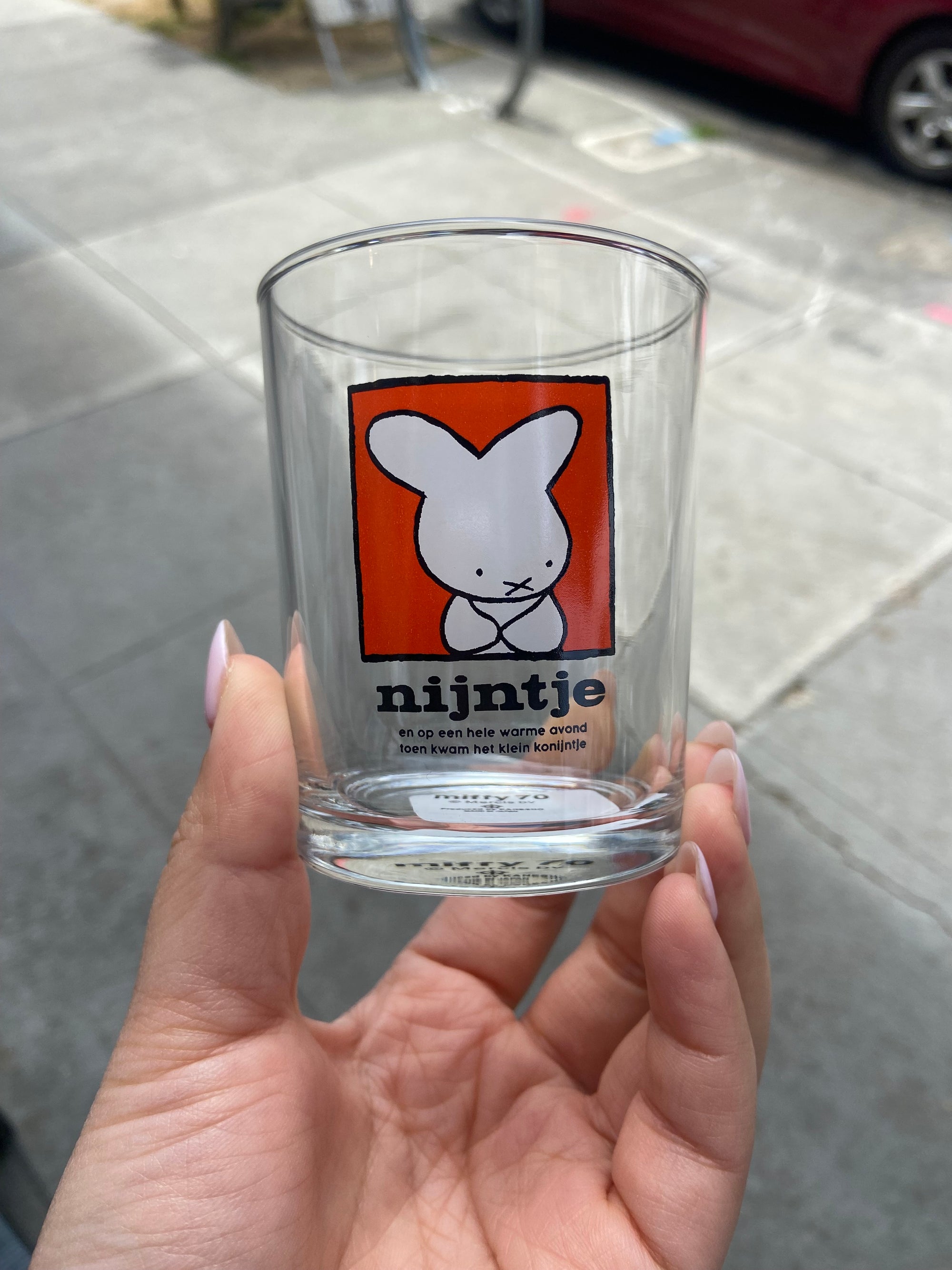 Miffy Glass Cup, 70th Anniversary, Red