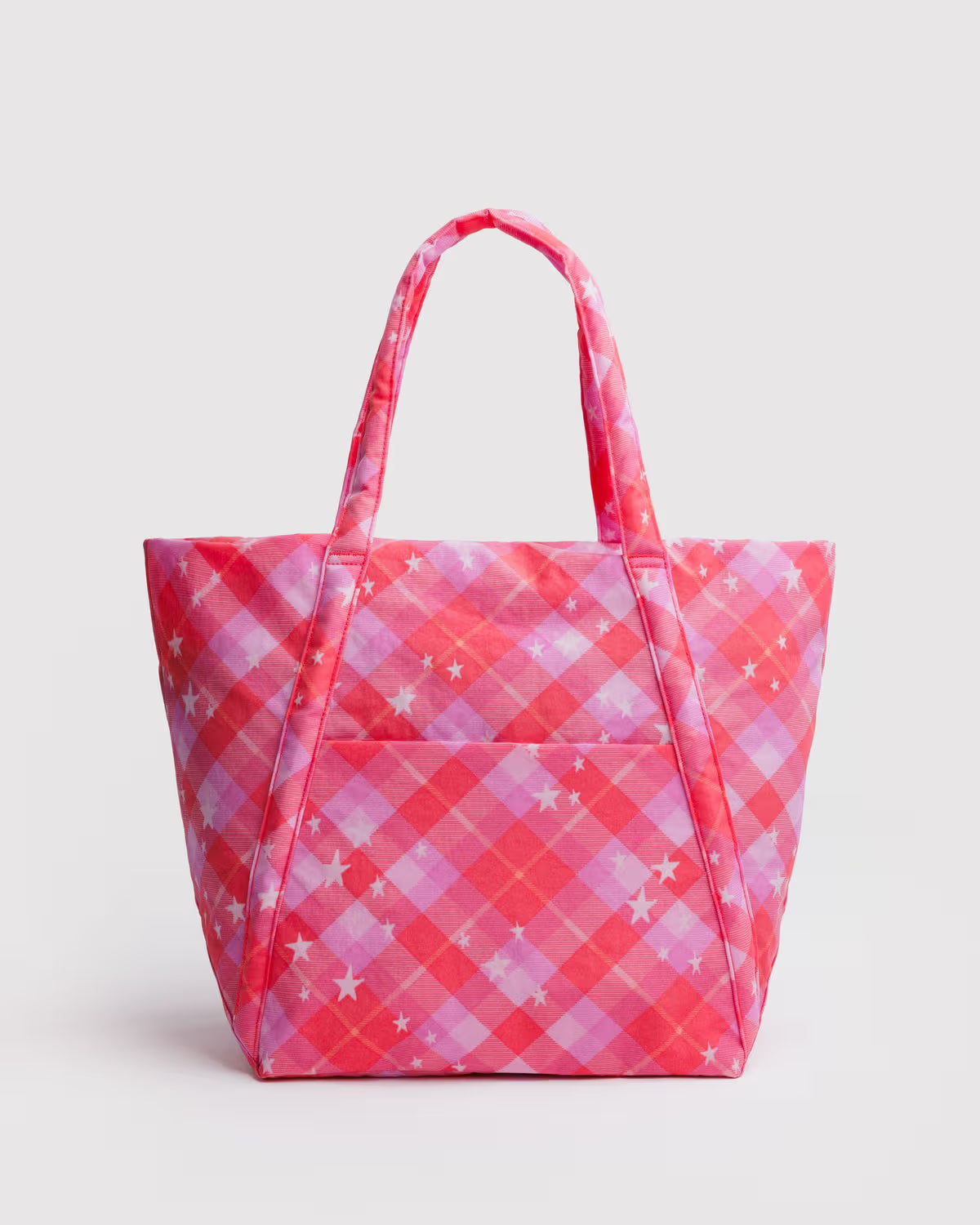 Cloud Bag, Pink Star Plaid