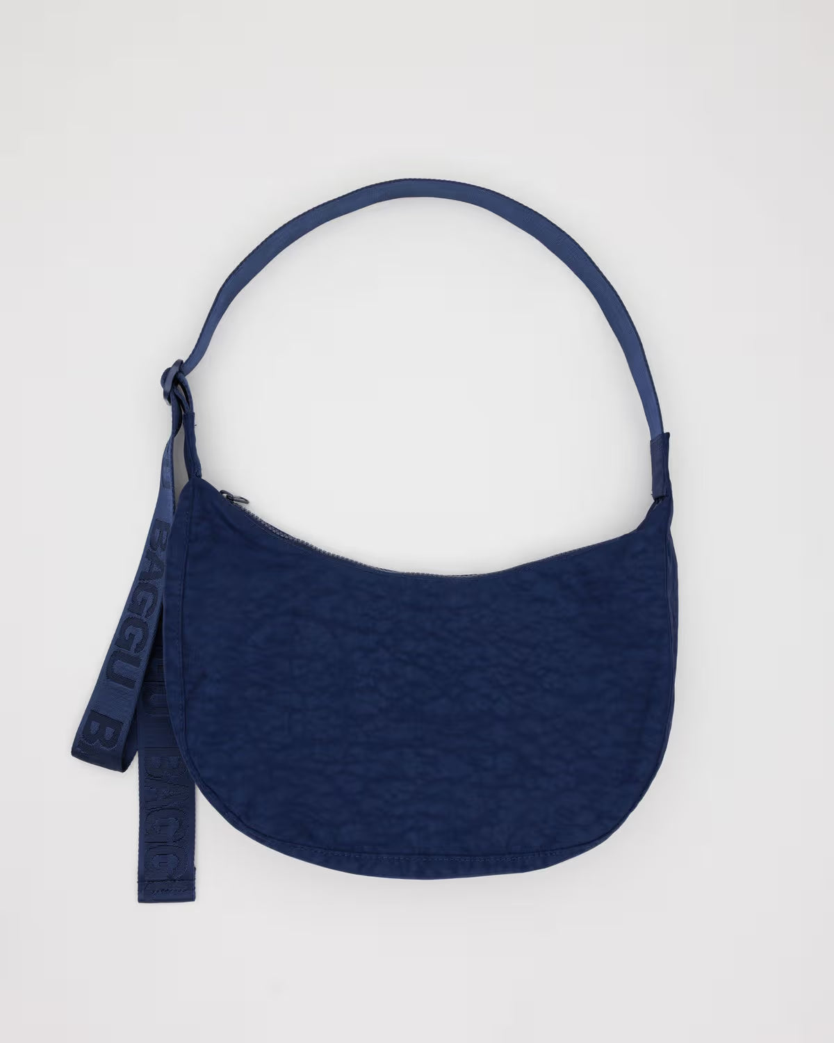 Medium Nylon Crescent Bag, Navy