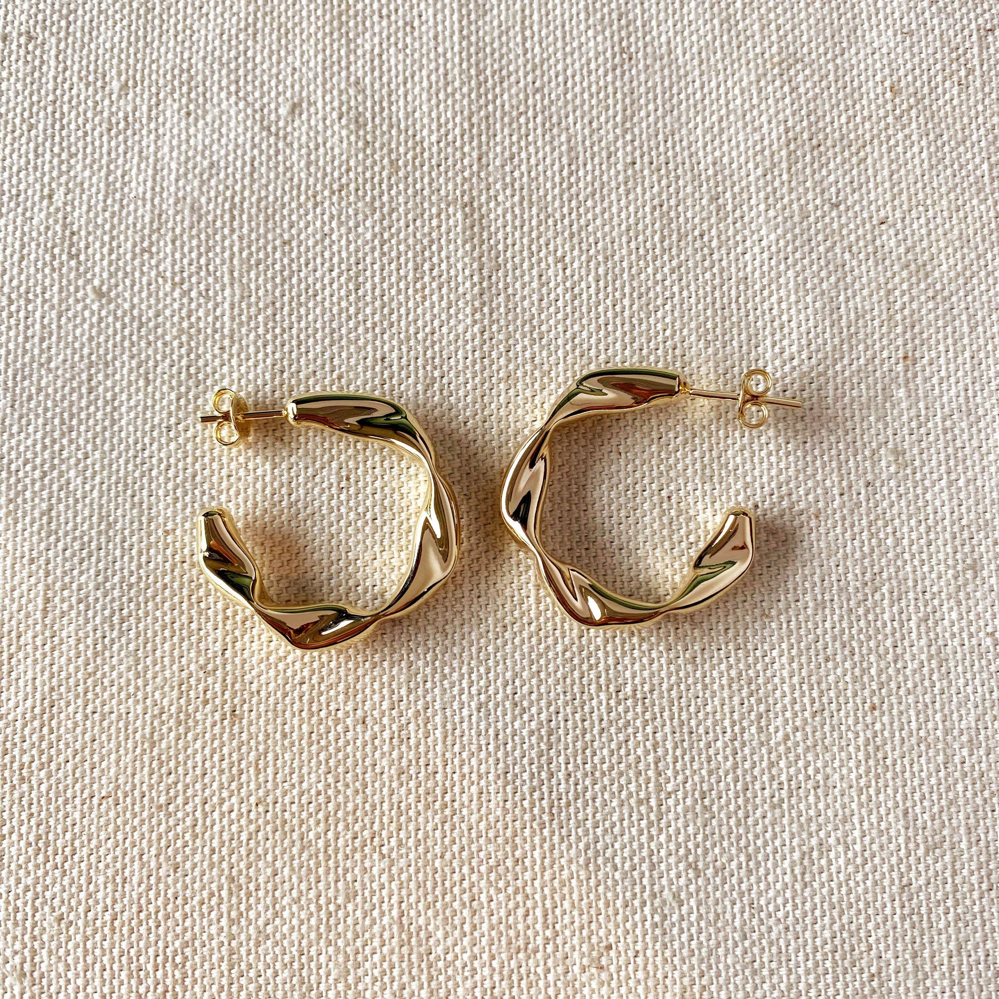 Crimped Half-Hoop Earrings