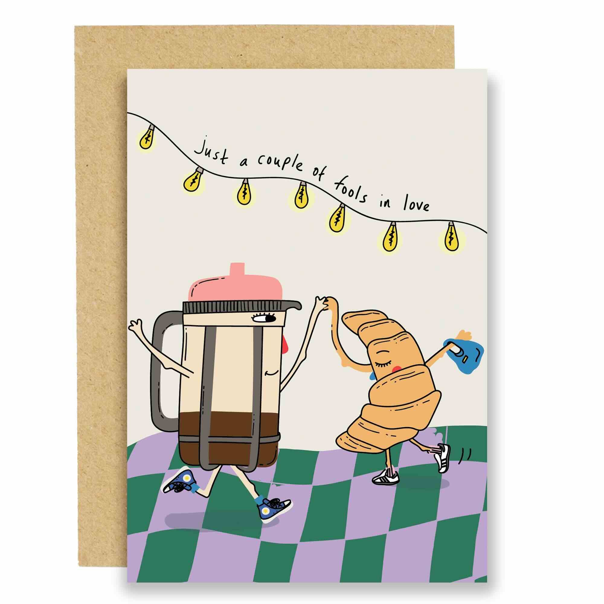 Couple of Fools in Love Anniversary Card
