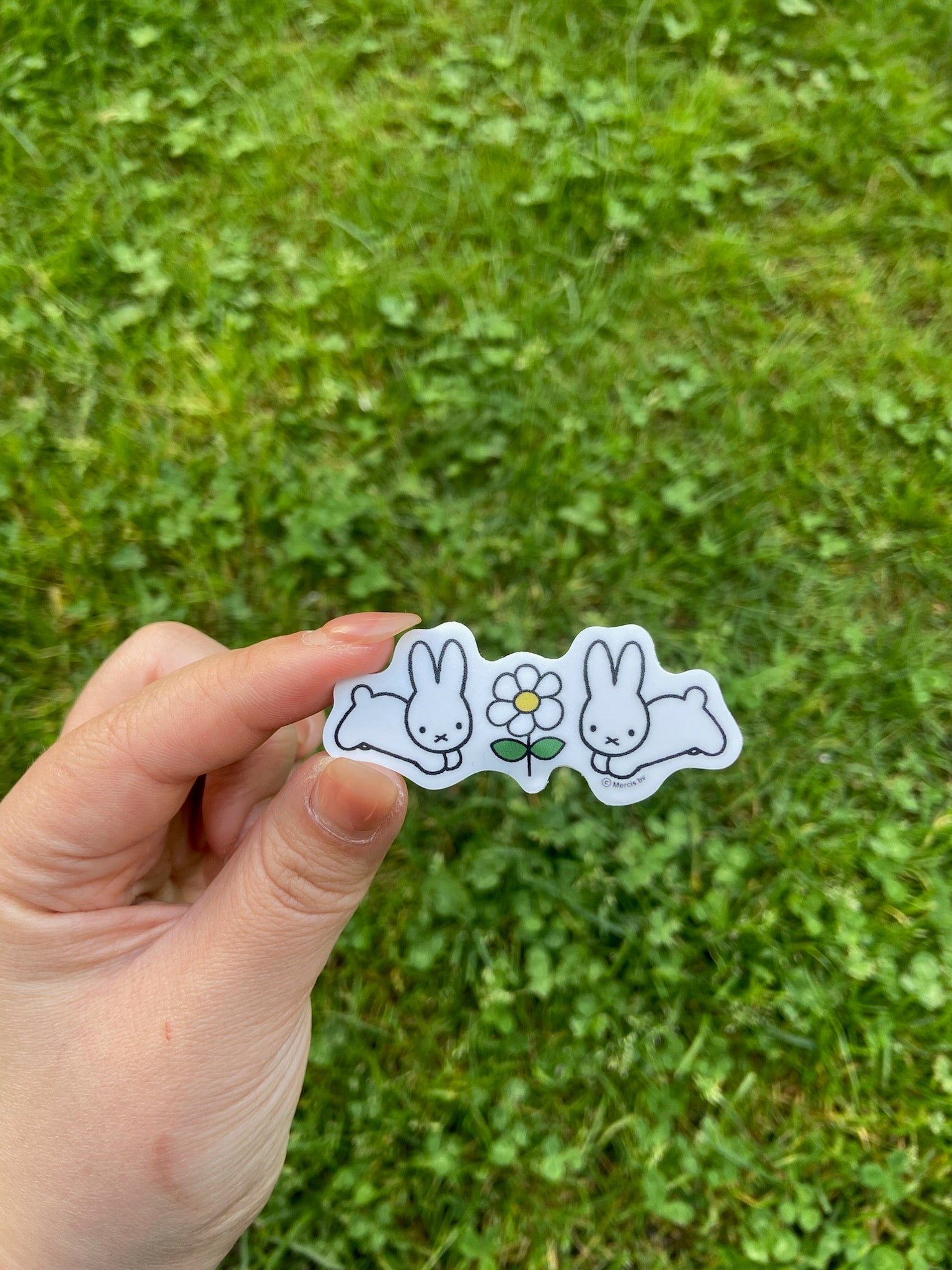 Dick Bruna Rabbits Daisies Sticker