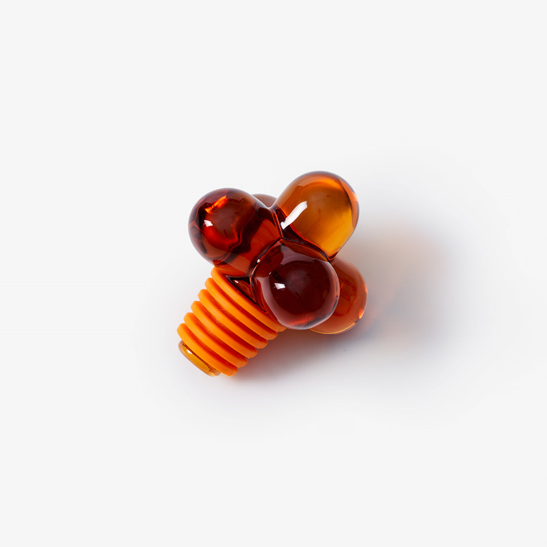 Hobknob Bottle Stopper, Amber