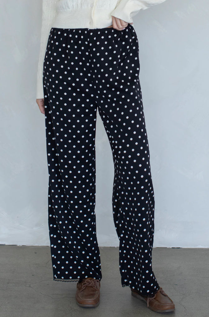 Polka Dot Pants, Black