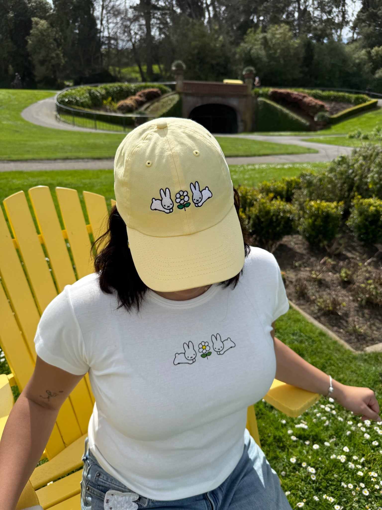 Dick Bruna Rabbit Daisies Baseball Cap