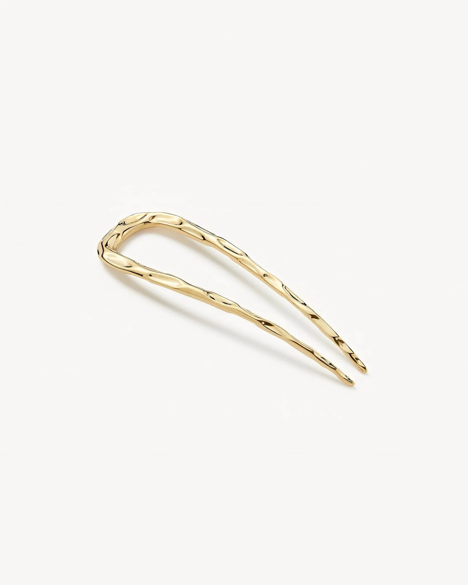 Petite Wavy French Hair Pin, Gold