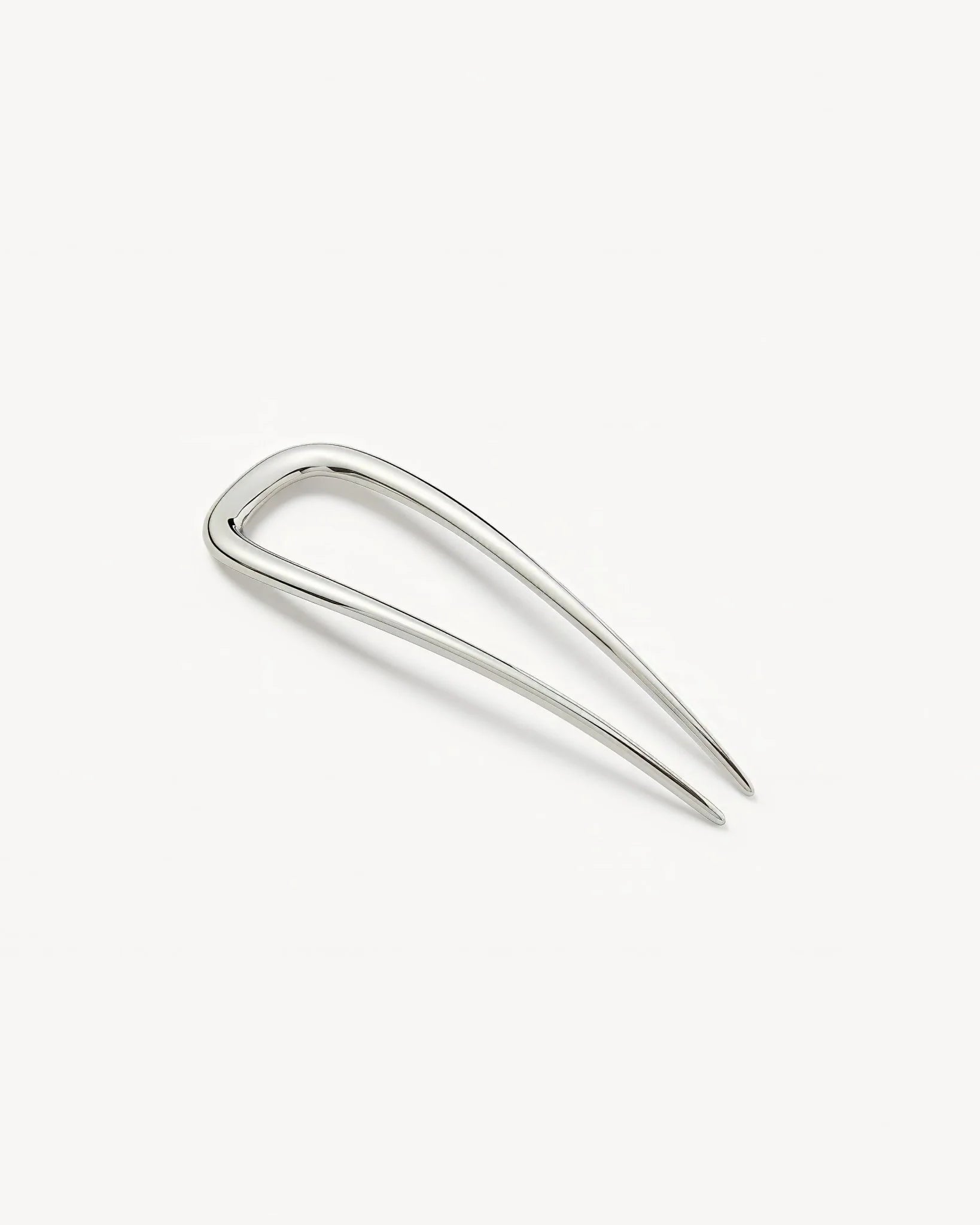 Petite Oval French Hair Pin, Silver