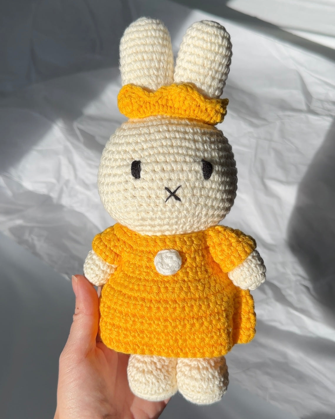 Miffy Knit Doll, Yellow Crown