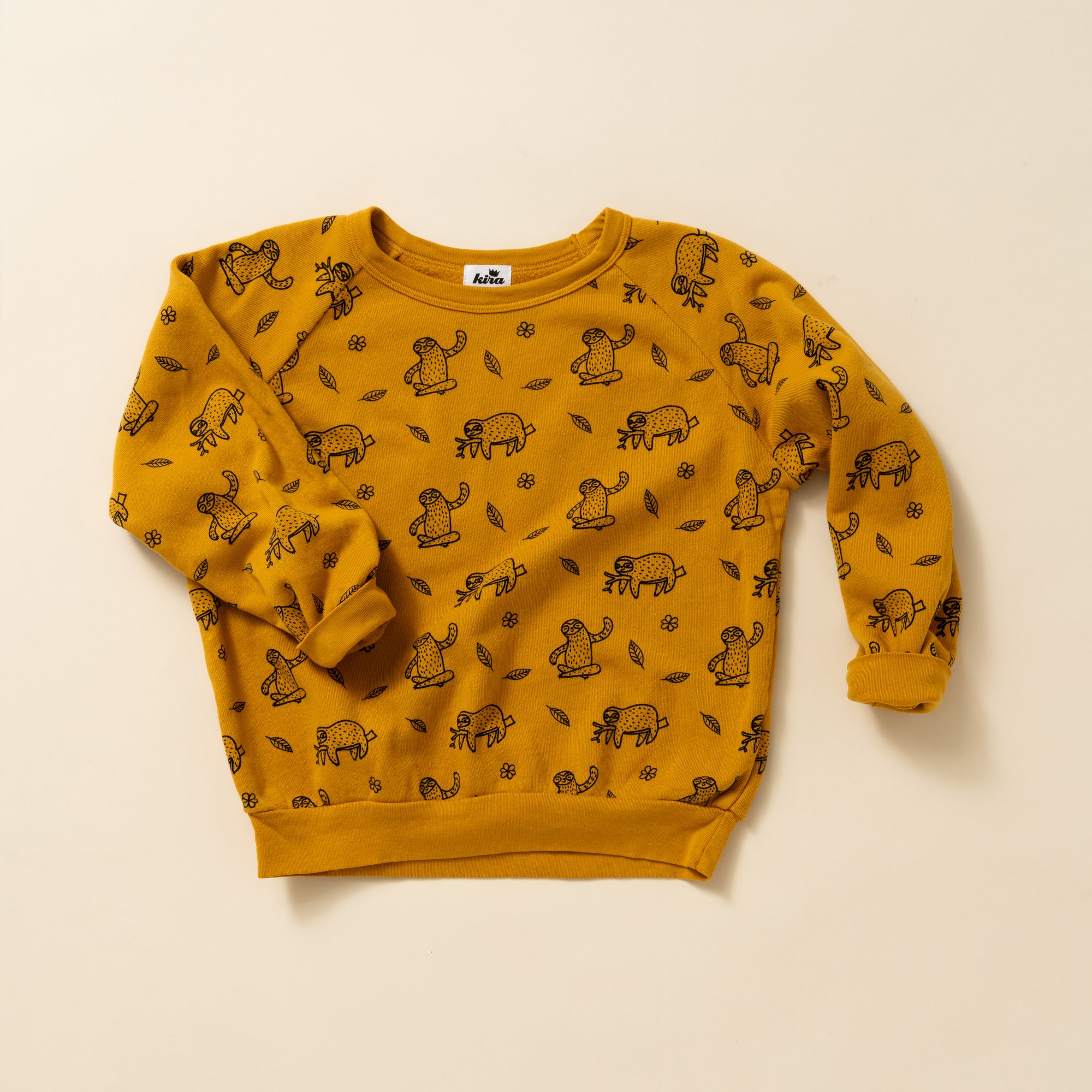 Sloth Fleece Raglan Sweatshirt, Golden