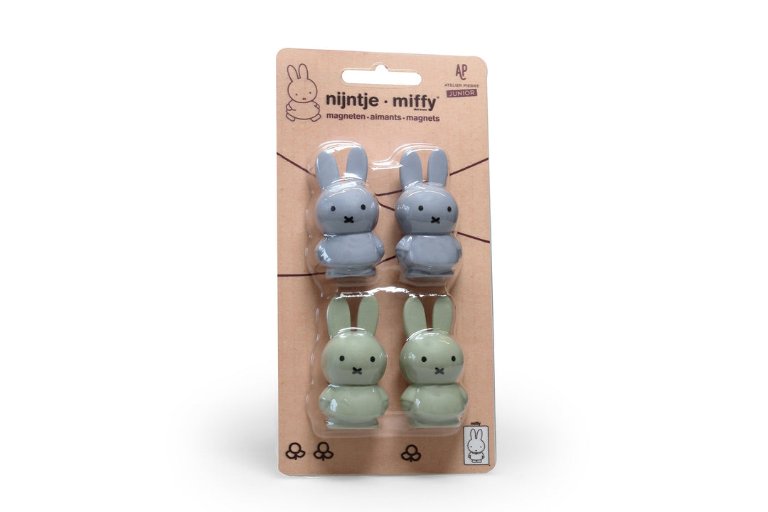 Miffy Magnets, Set of 4, Silver Blue/Eucalyptus