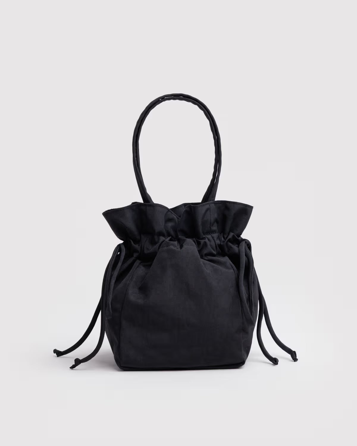 Nylon Drawstring Bag, Black