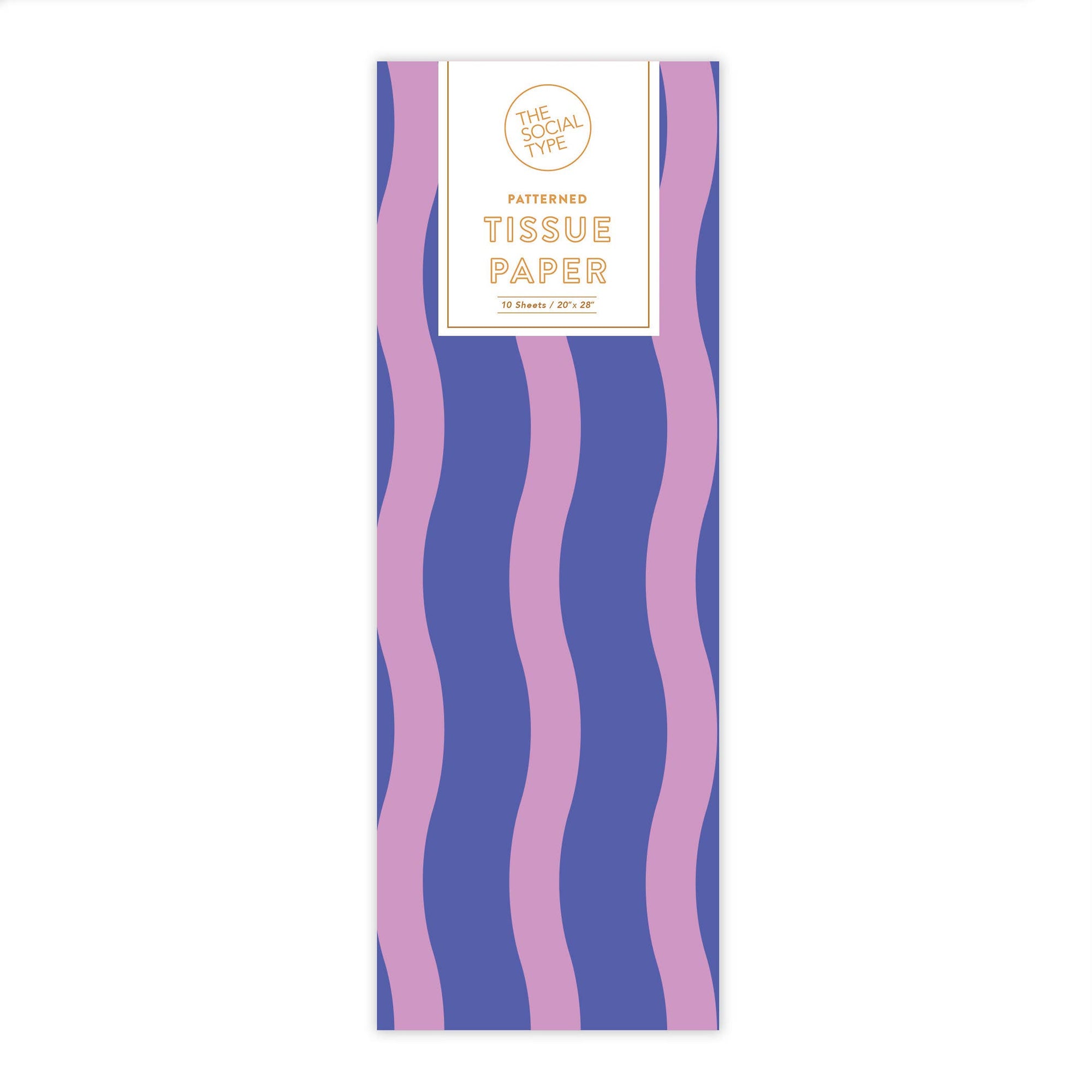 Fussy Stripe Tissue Paper, Grape Jelly