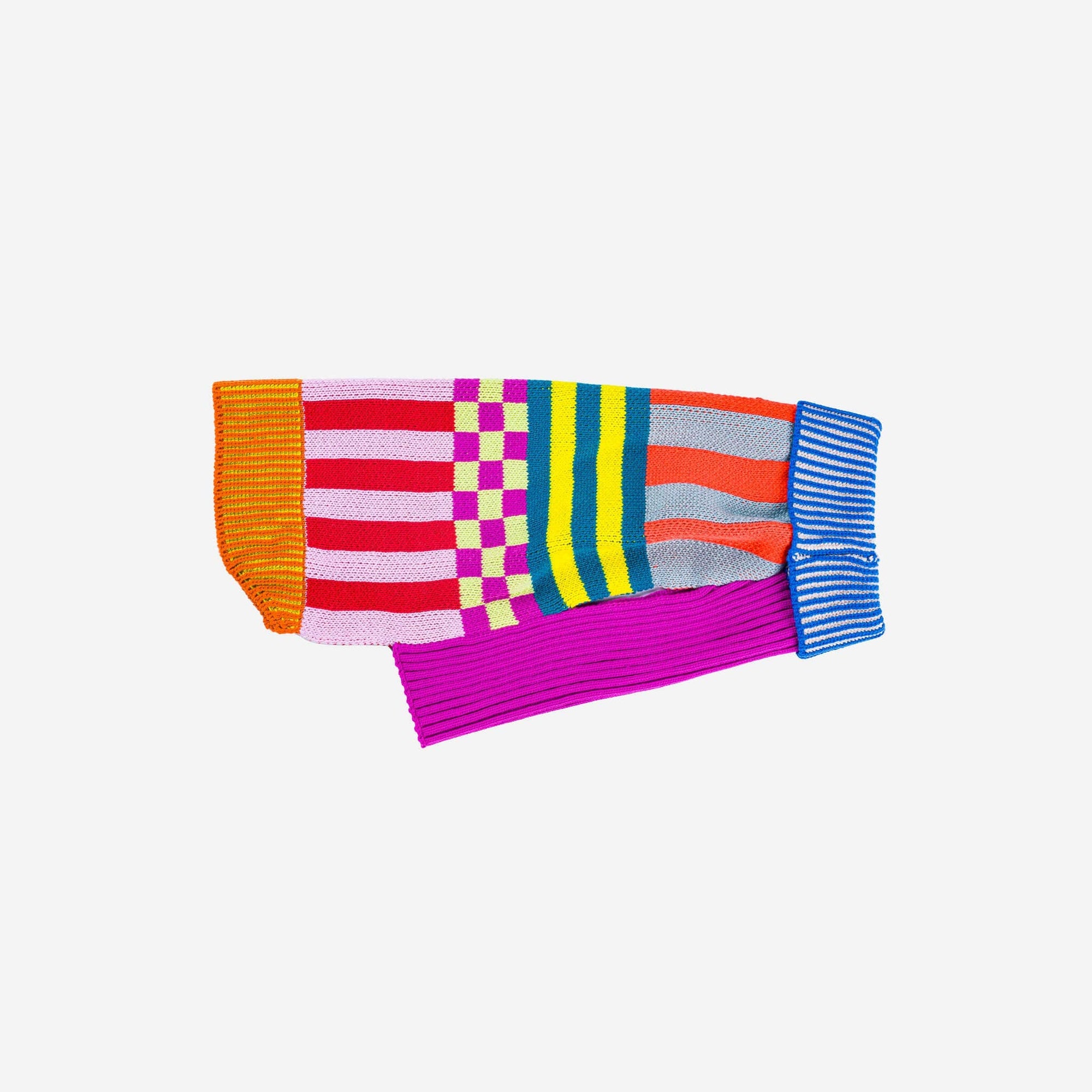 Pattern Patch Dog Sweater, Rainbow / M
