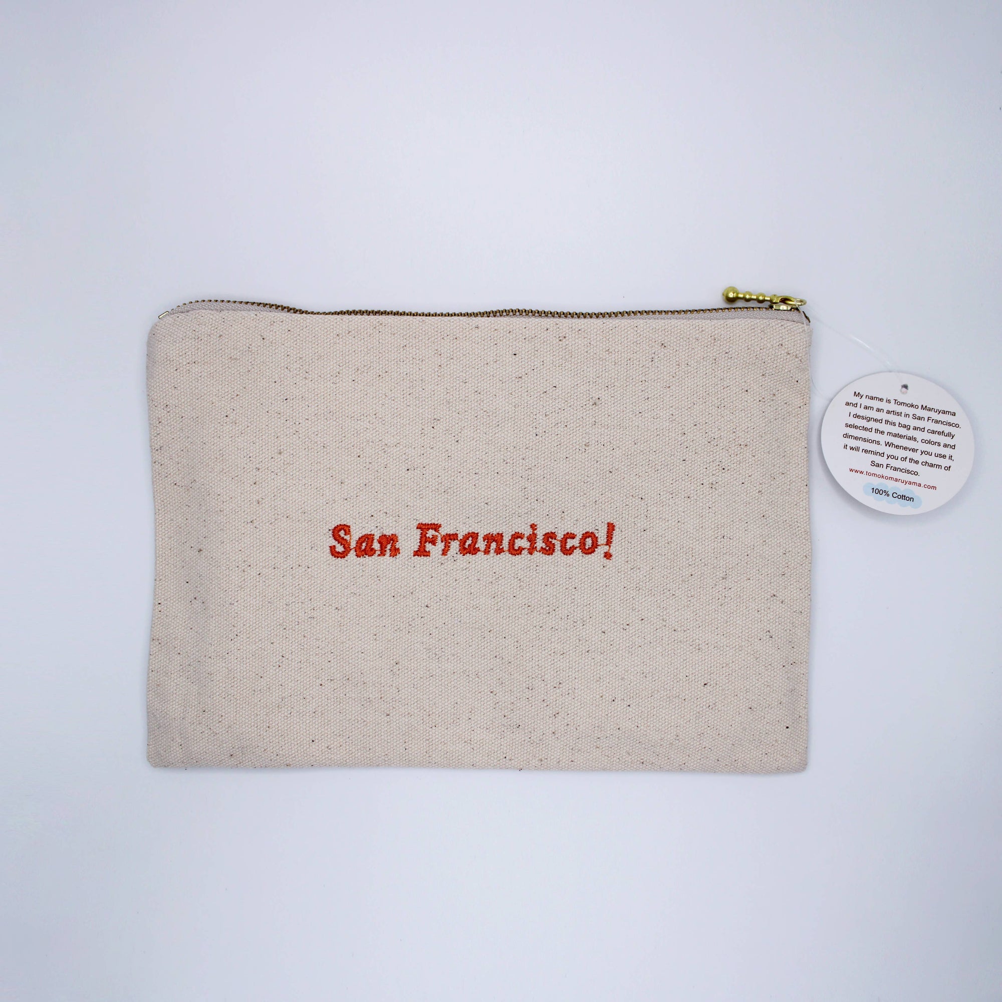 SF Flowers Embroidered Pouch