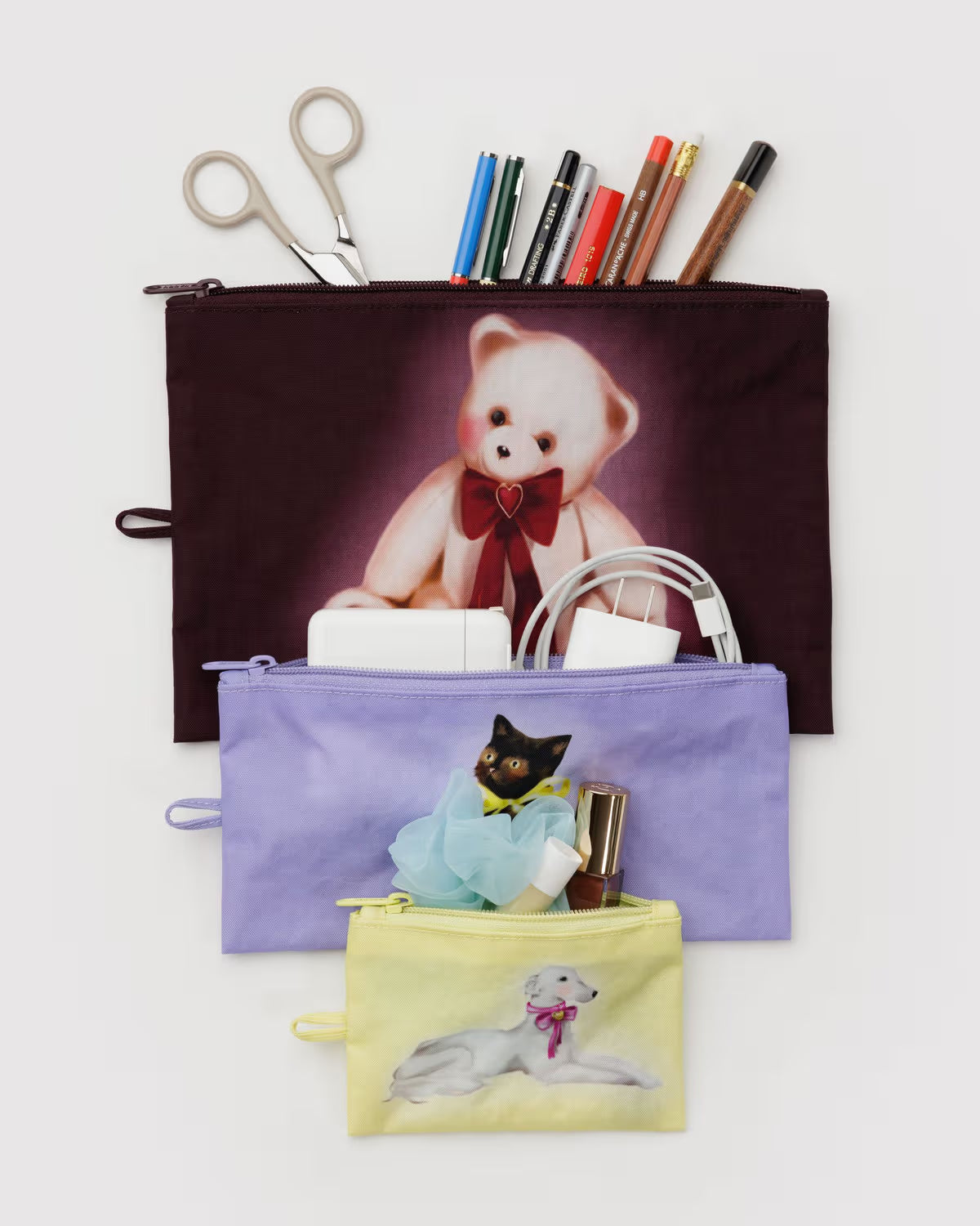 Flat Pouch Set, Fancy Animals