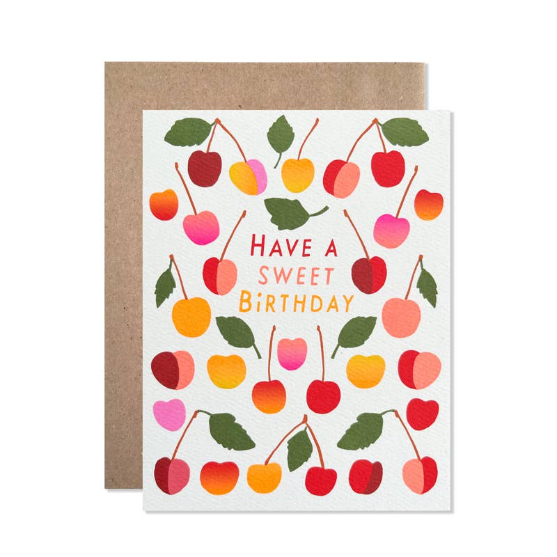 Sweet Cherries Birthday Card
