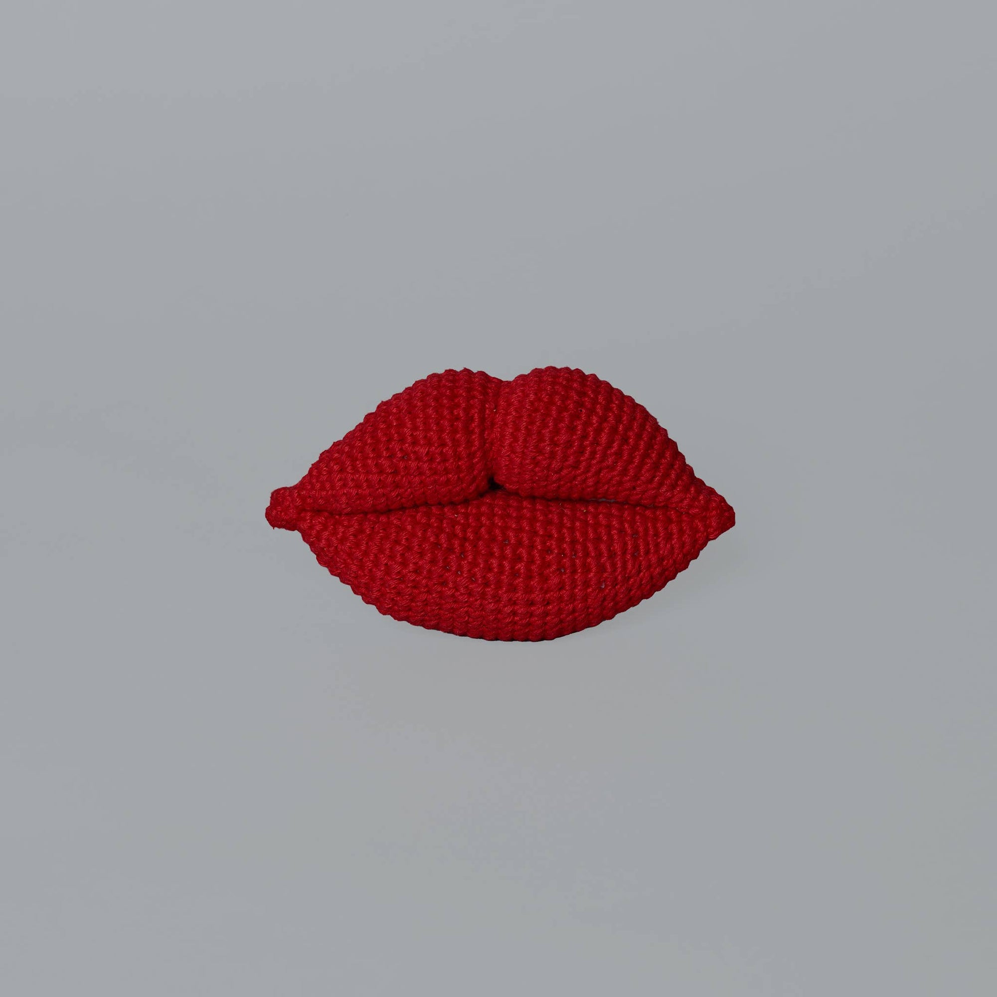Cotton Crochet Lips Dog Toy