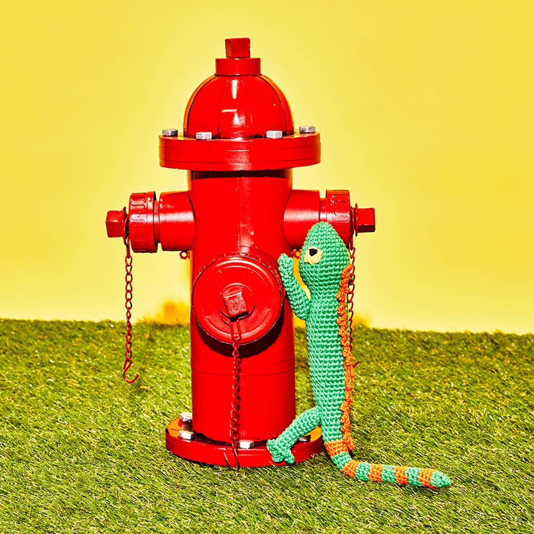 Hand Crochet Lizard Dog Toy