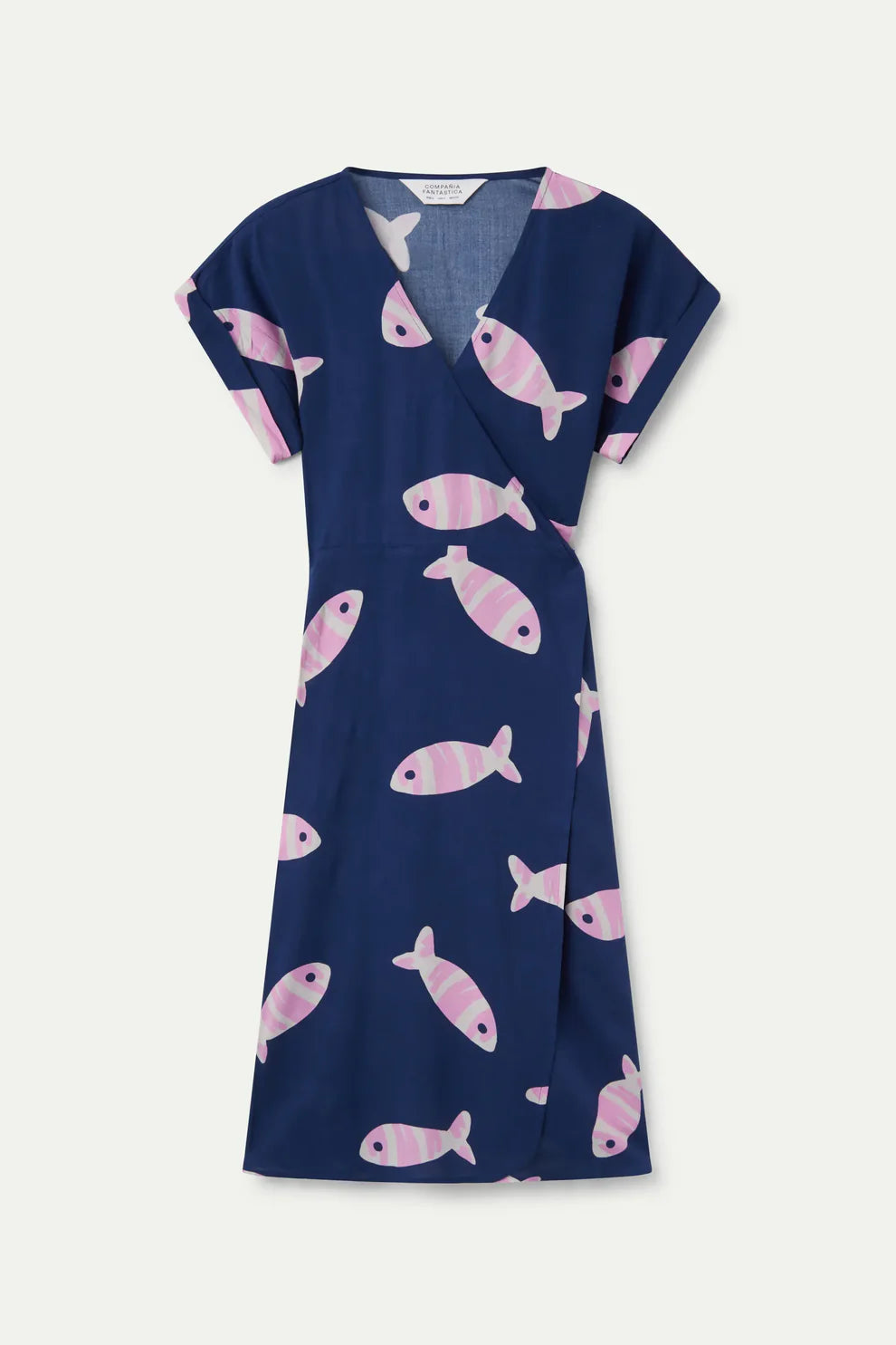 Midi Dress, Pink Fish