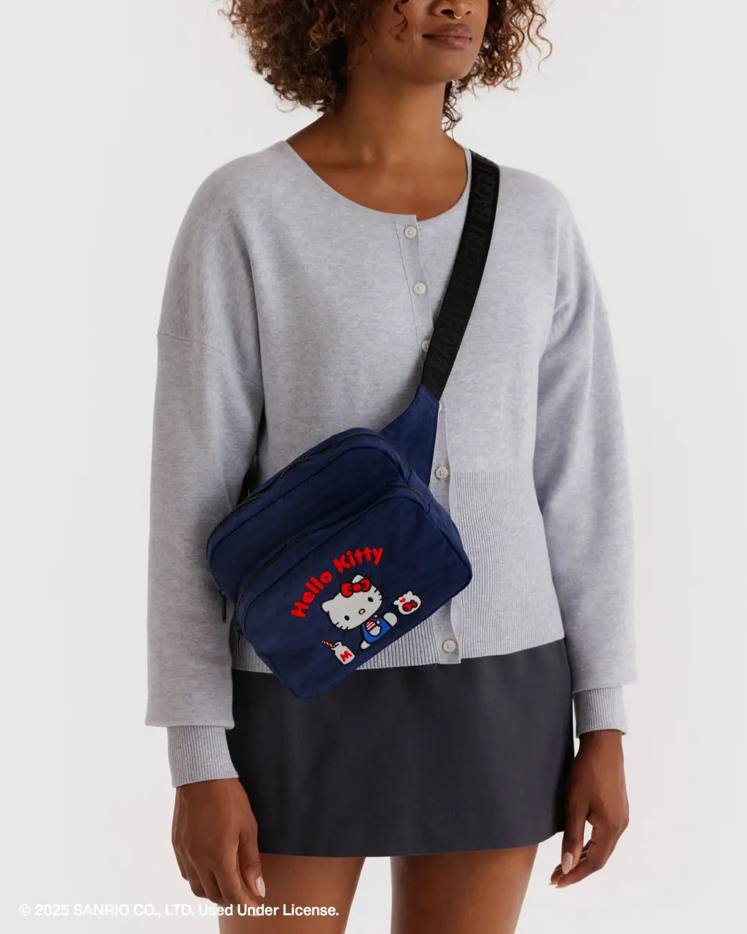 Fanny Pack, Embroidered Hello Kitty Milkshake