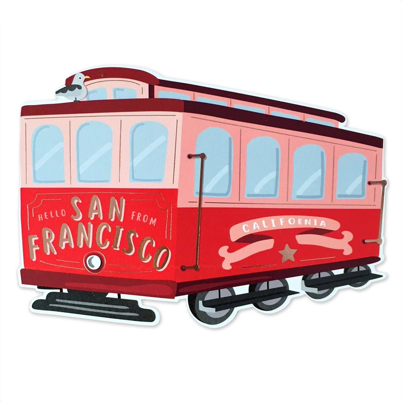 San Francisco Die Cut Greeting Card