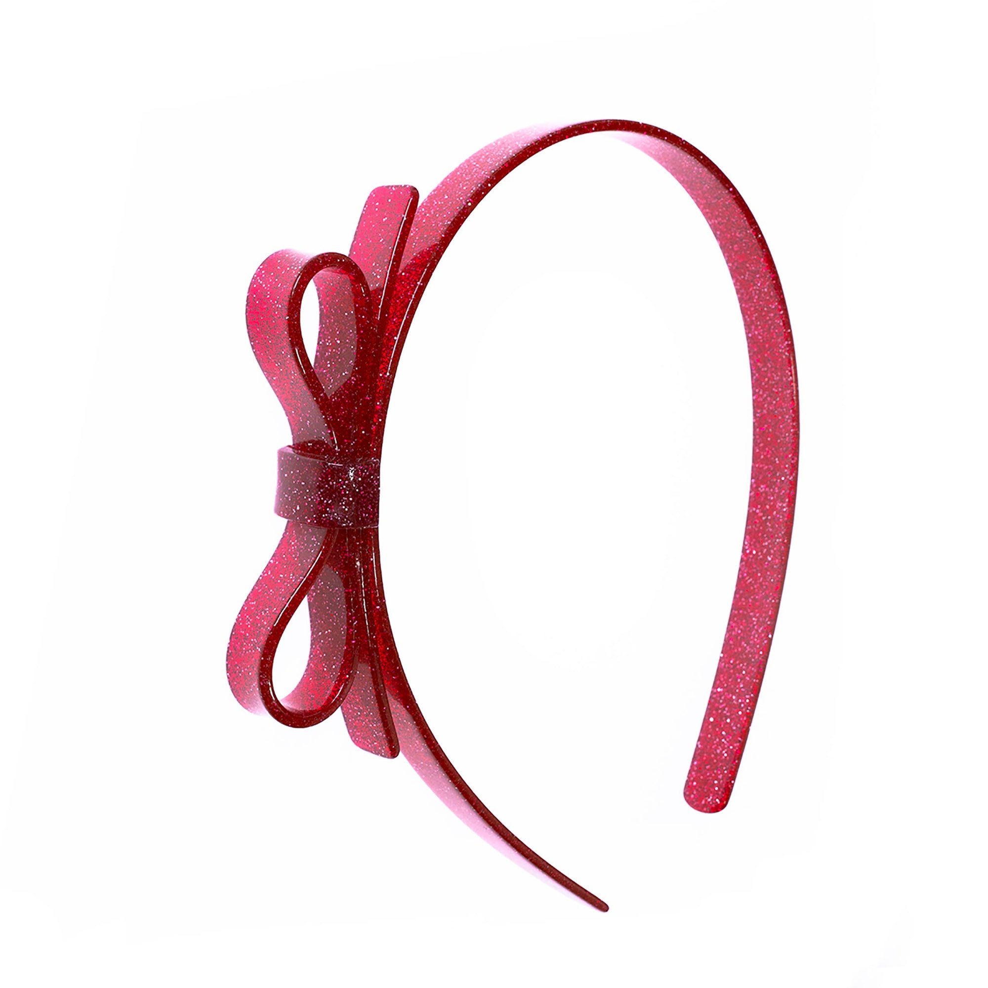 Thin Bow Headband, Red