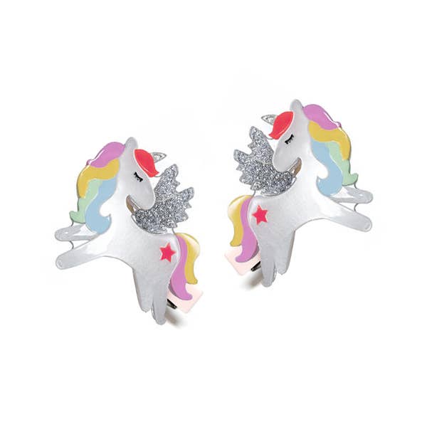 Unicorn Alligator Clips, Pastel Shades