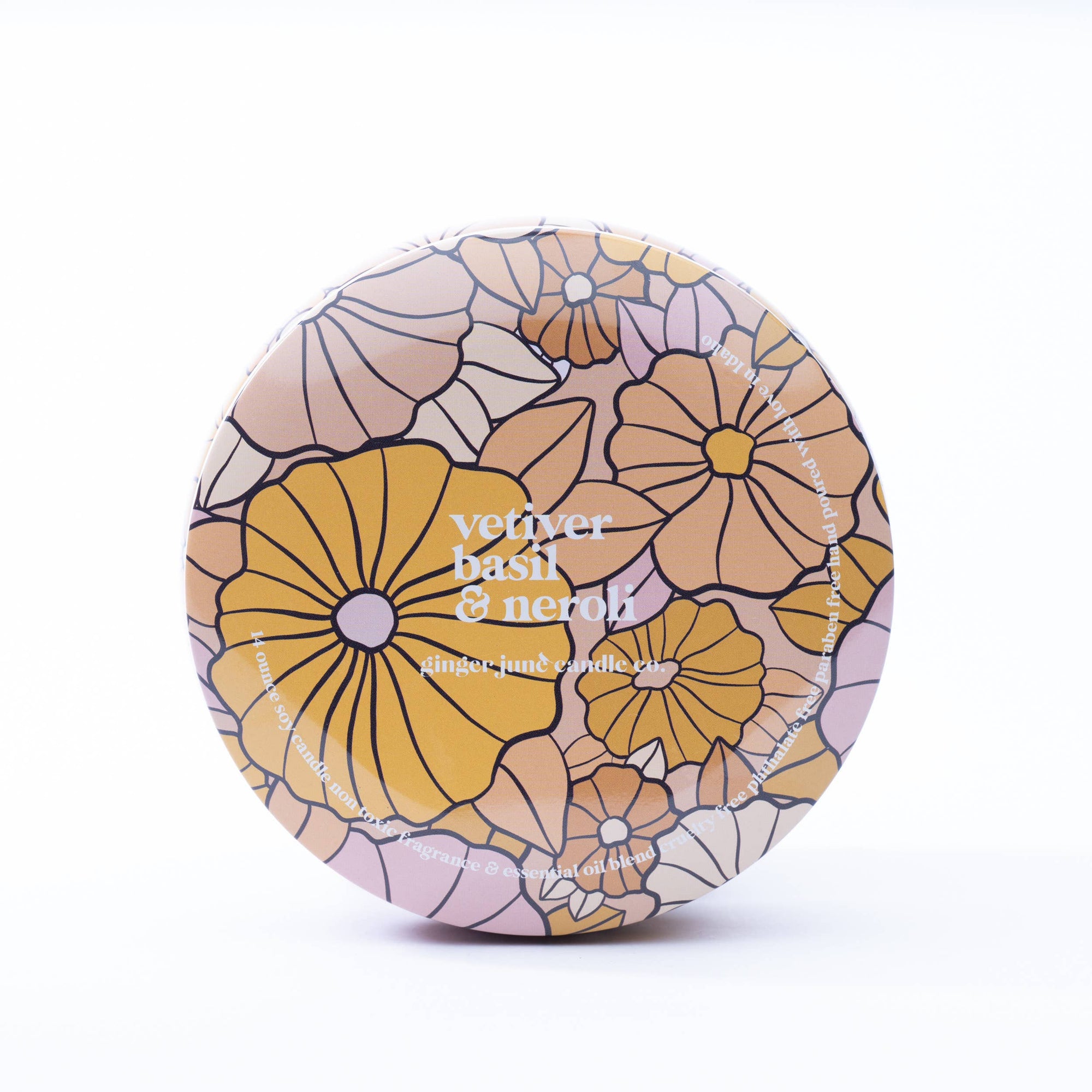 Floral Tin Candle