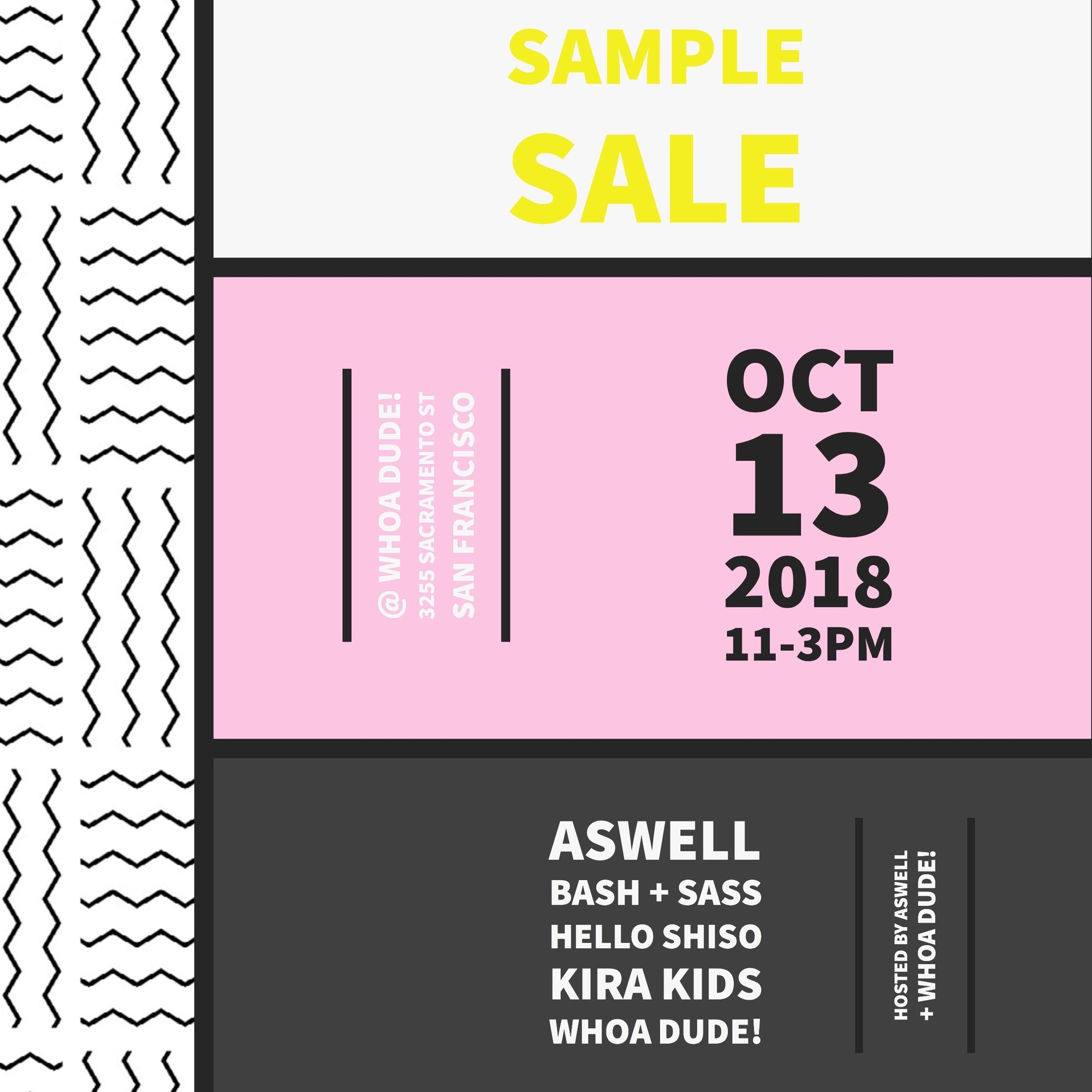 Oct 13: SF Kids Sample Sale