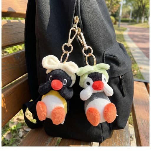 Pingu Headband Plush Keychain Bag Charm