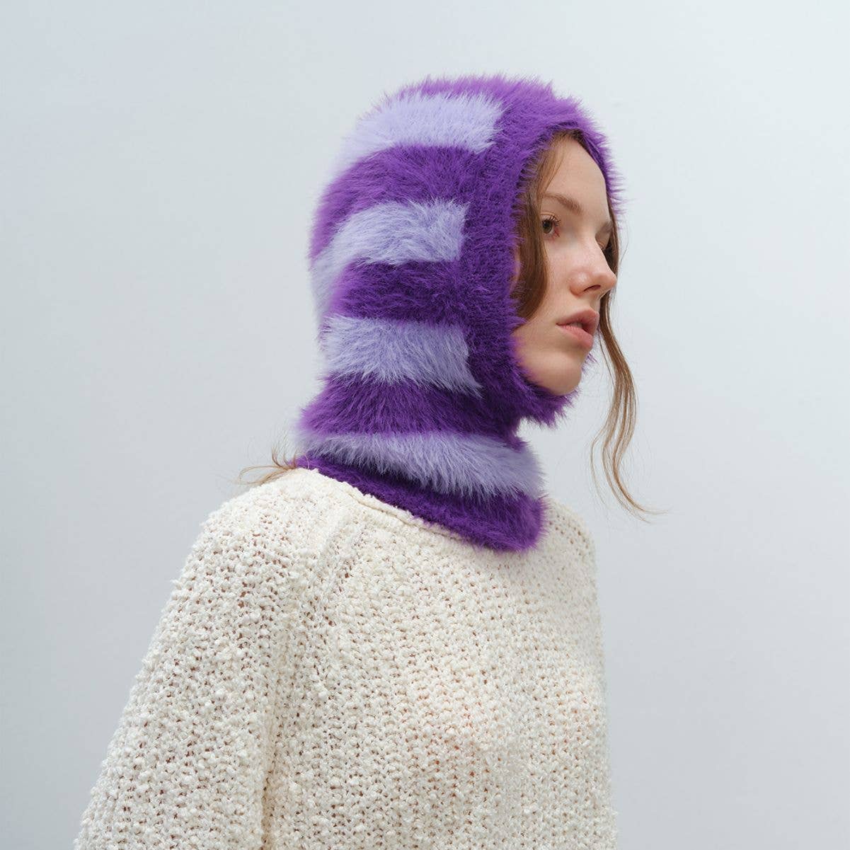 Striped Balaclava, Light Purple