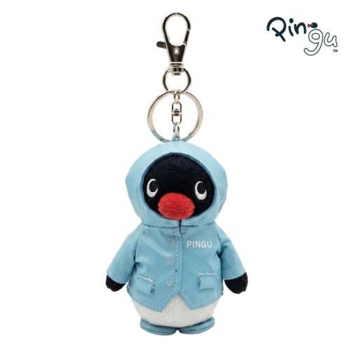 Pingu Raincoat Plush Keychain, Yellow