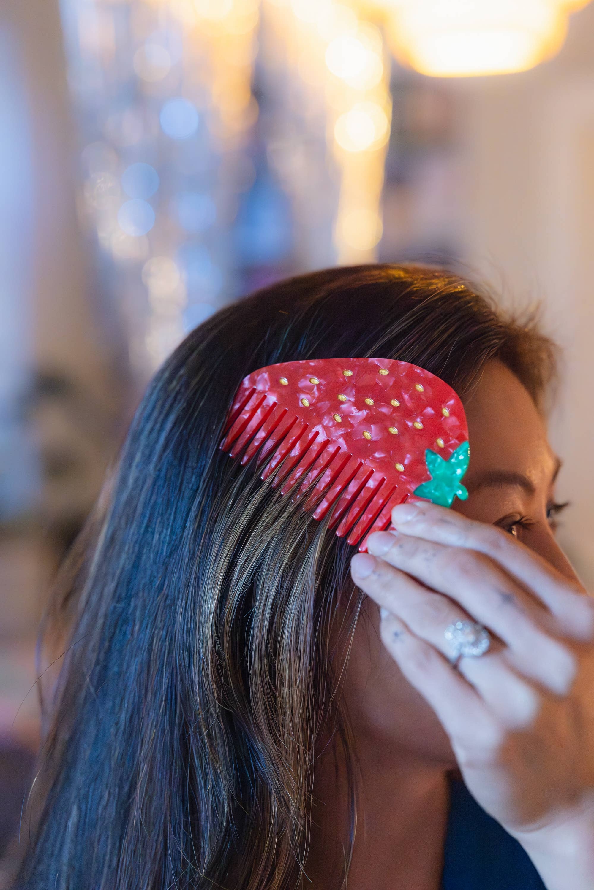 Wide-Tooth Mini Hair Comb, Pigeon