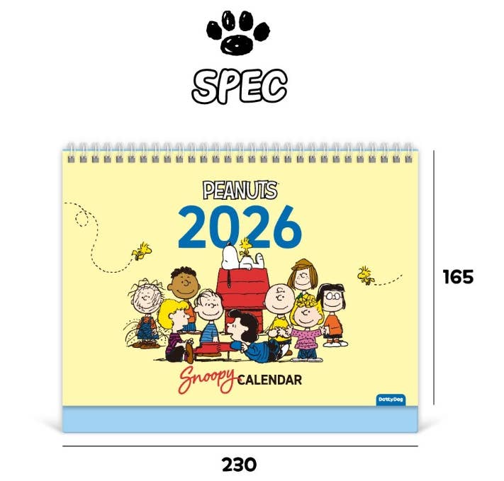 Peanuts Snoopy 2026 Desk Calendar