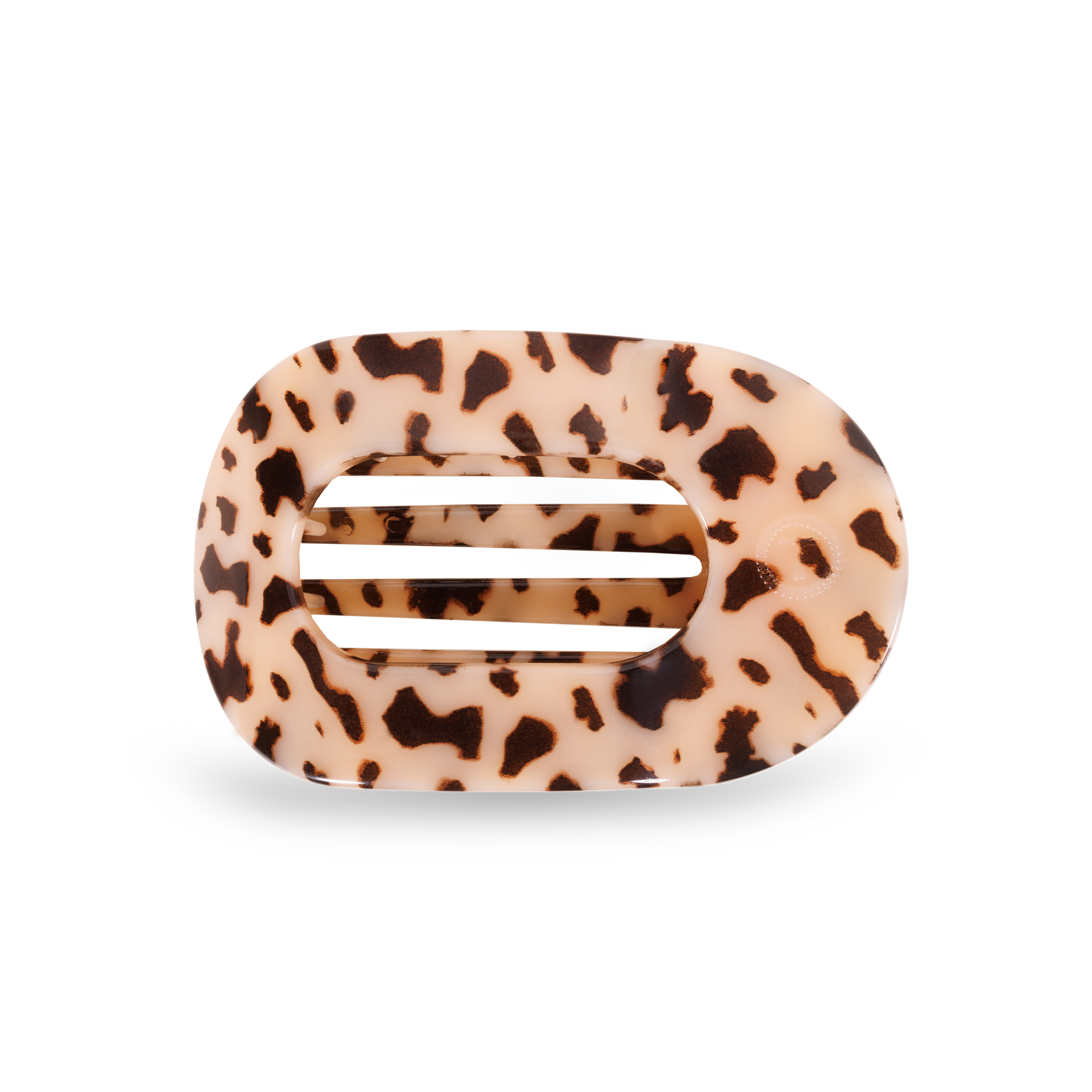 Blonde Tortoise, Medium, Round Flat Hair Clip