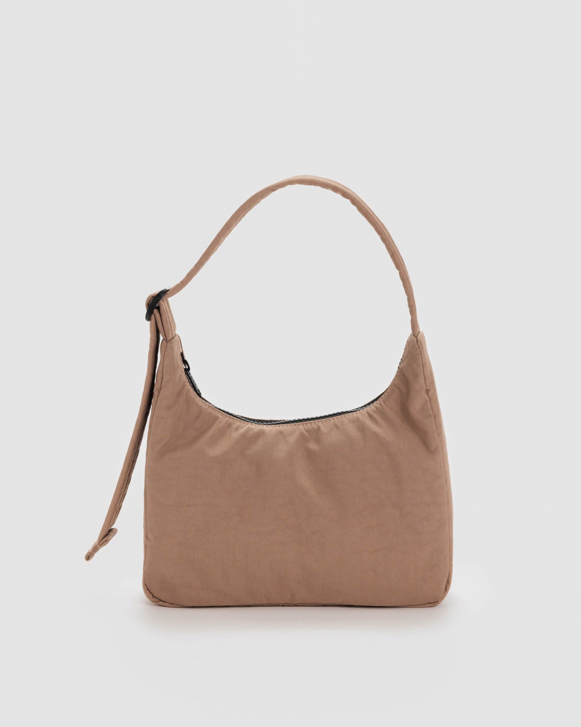 Mini Nylon Shoulder Bag, Cocoa