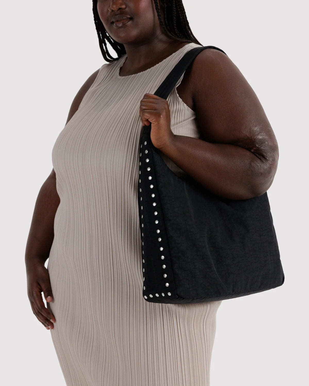 Nylon Shoulder Bag, Studs