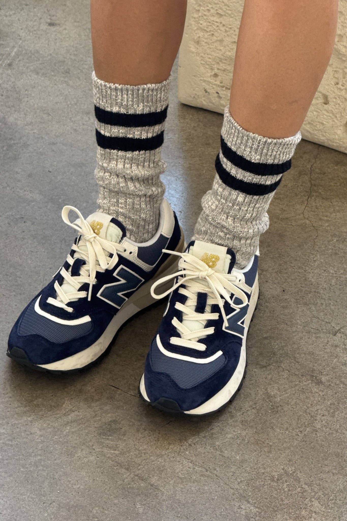 Cottage Varsity Socks, Green Varsity