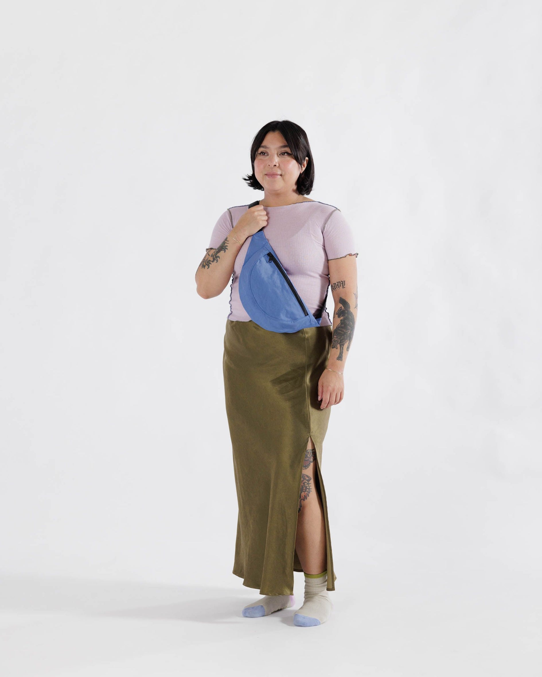 Crescent Fanny Pack, Pansy Blue