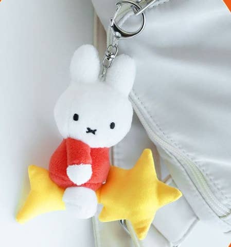 Miffy on Shooting Star Plush Keychain