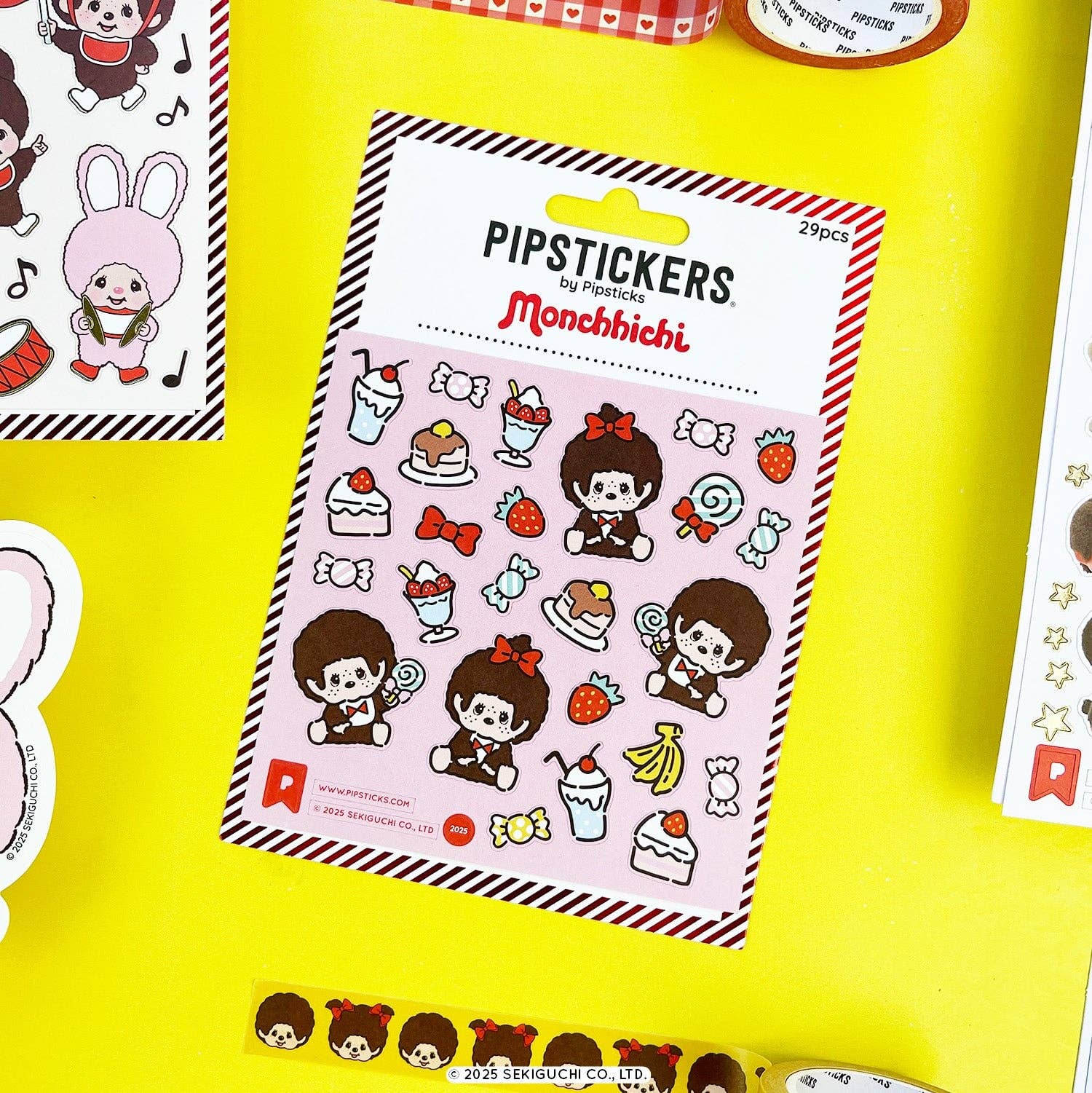 Monchhichi & Sweets Sticker Sheet