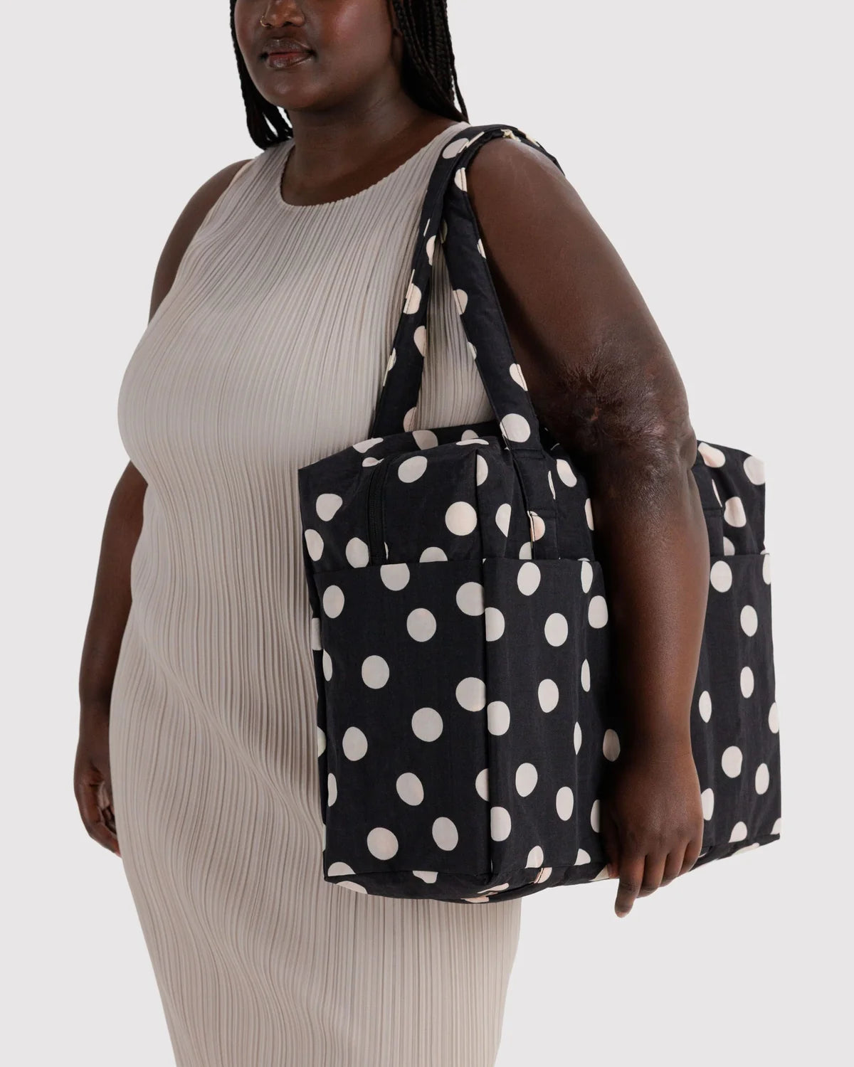 Cloud Carry-On, Black and Cream Polka Dot