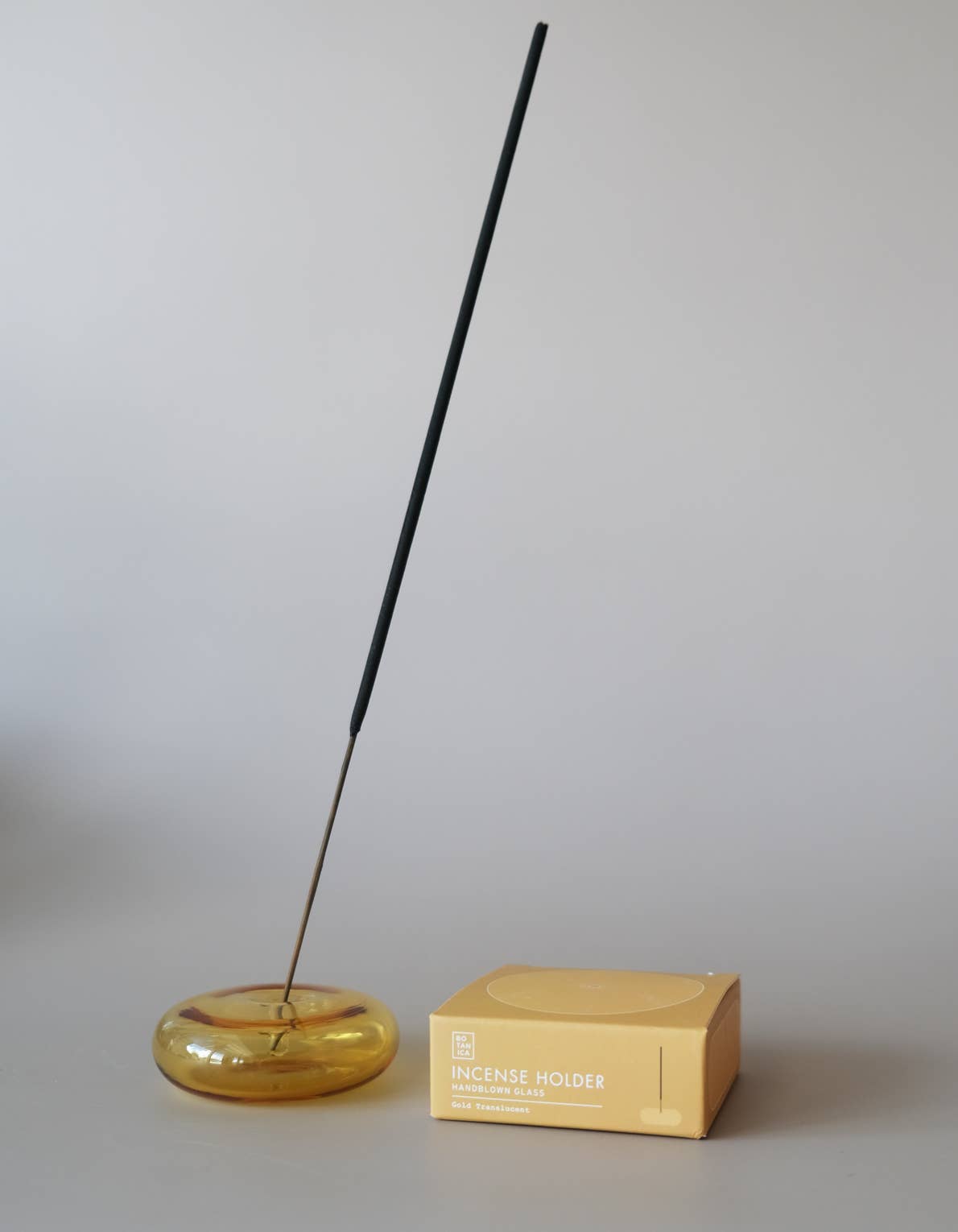 Bubble Incense Holder, Gold Glass