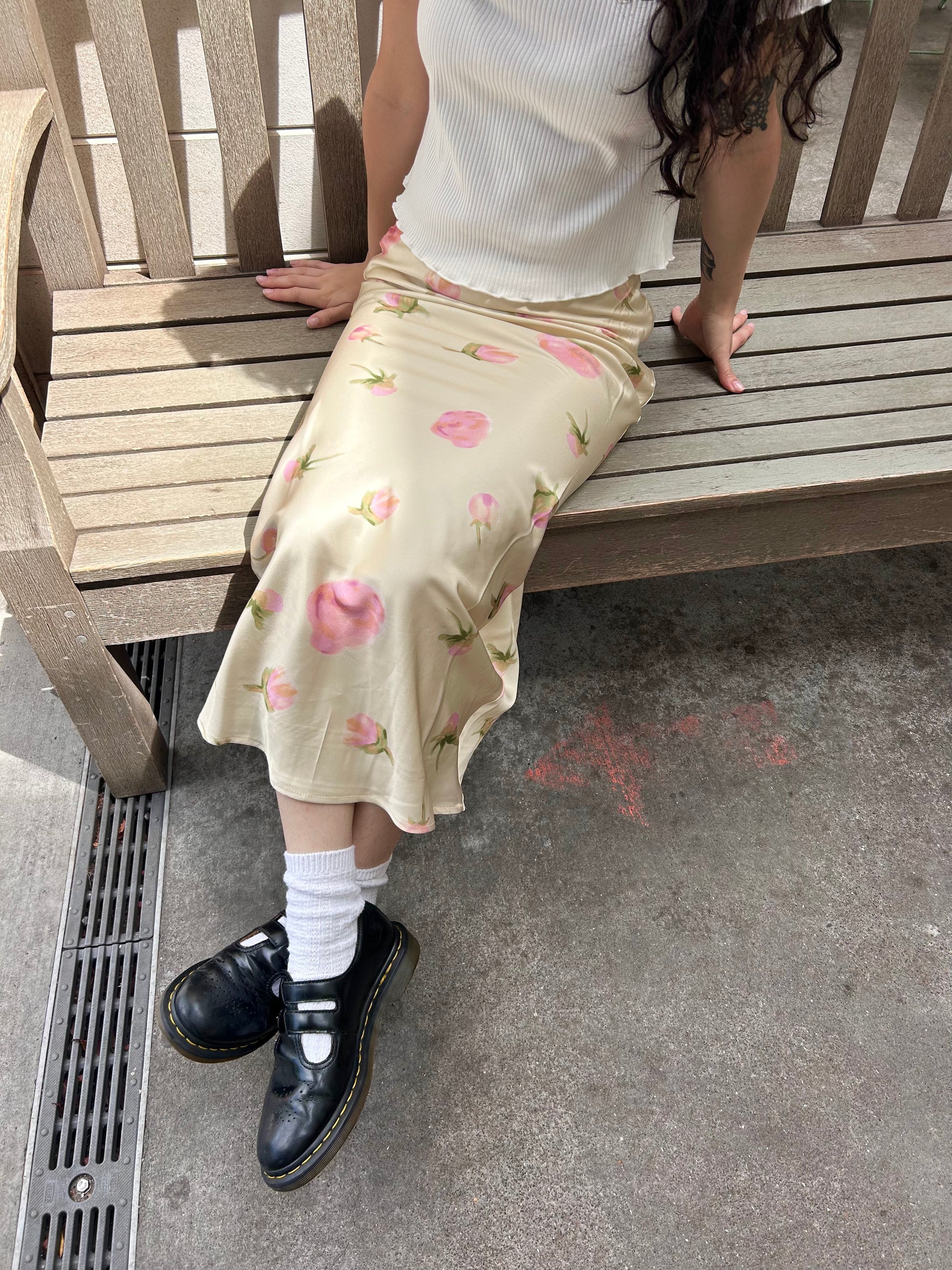 Rose Printed Maxi Skirt
